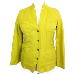 Coldwater Creek 14 Jacket Green Linen Blend